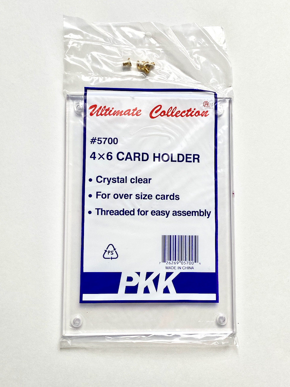 4″ x 6″ CARD HOLDER SCREW DOWN w/ 4 brass screws PKK ULTIMATE COLLECTION