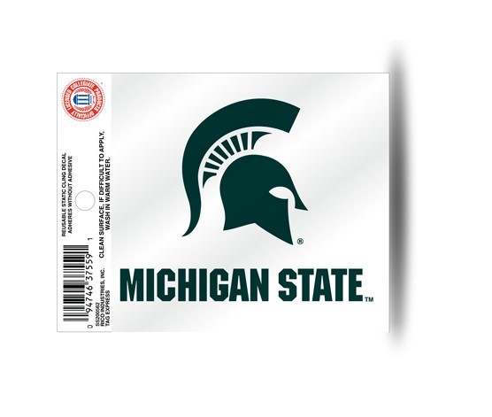 Michigan State Spartans Logo Static Cling Decal NEW! Window of Car! 3×4 Inches
