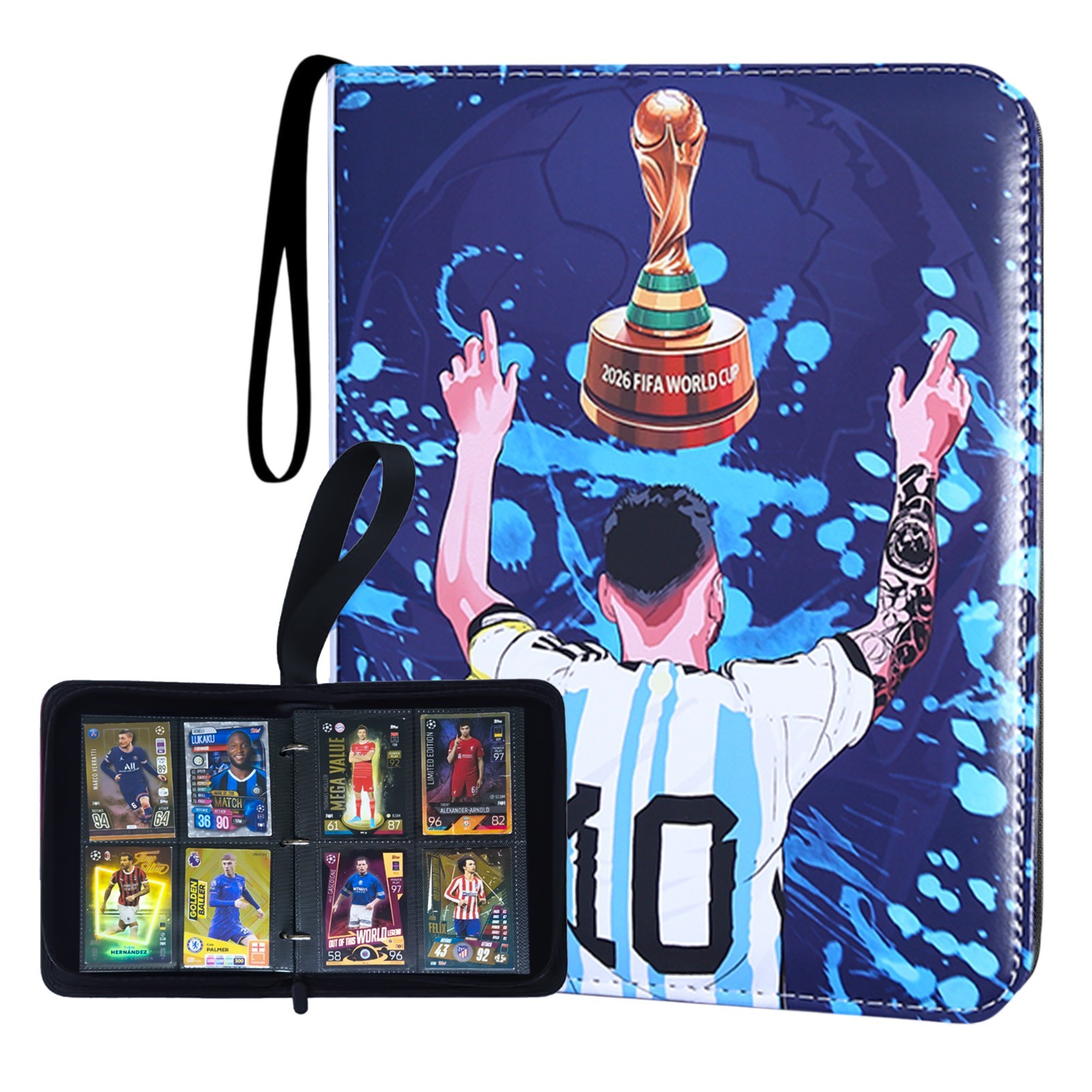 900/400 card PREMIUM 9/4 Pocket Soccer Card Binder 2026 World Cup Ronaldo, Messi