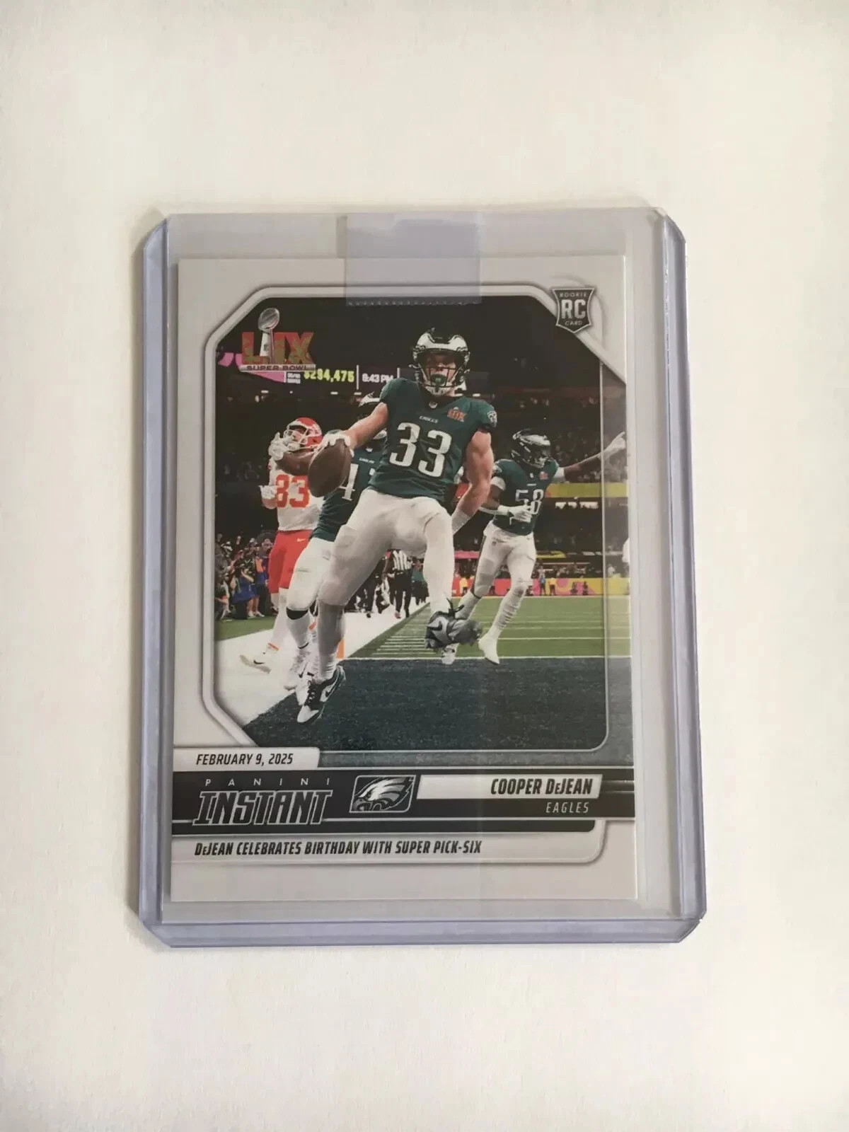 2024-25 PANINI NFL INSTANT #287 RC DeJEAN CELEBRATES BIRTHDAY W/SUPER PICK SIX