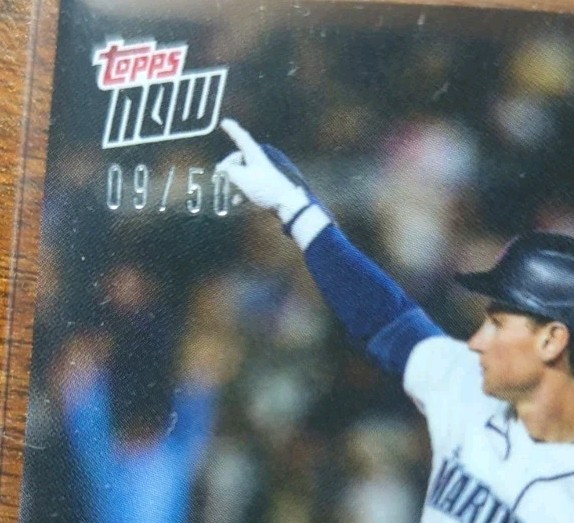 Colt Emerson 2026 Topps Now MLB Call Up 1st Hit #219 Gold Parallel 9/50 Seattle