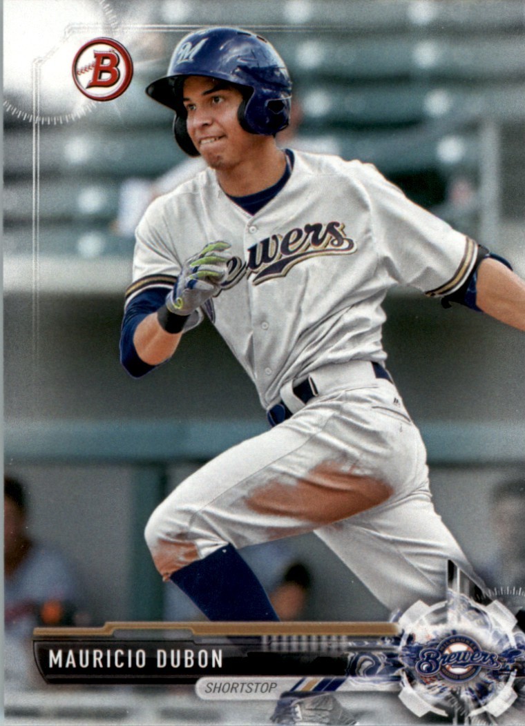 Mauricio Dubon 2017 Bowman Prospects #BP40 Milwaukee Brewers Atlanta Braves
