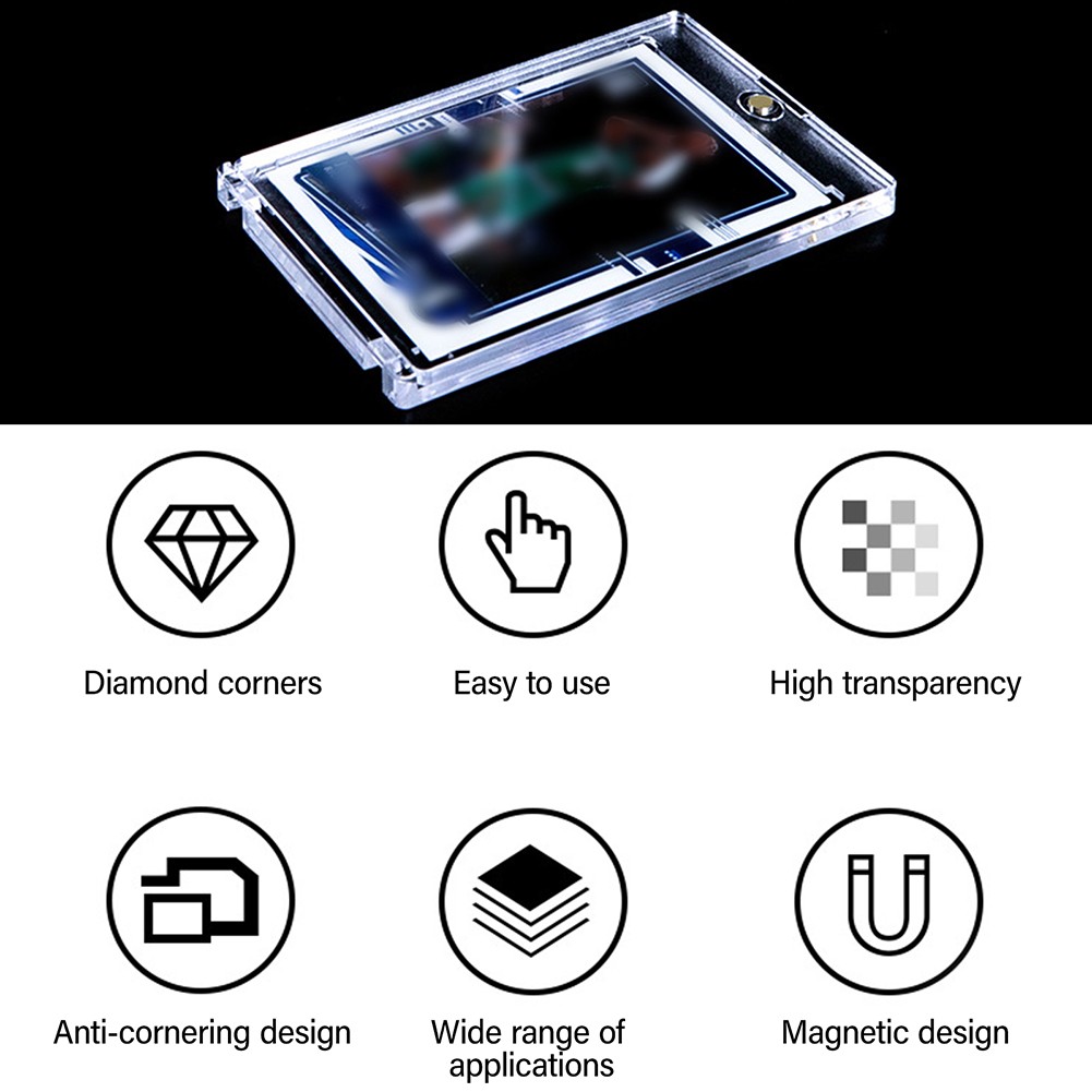 55-180PT Magnetic Card Holder For Trading Card Protector Case Hard Baseball Card