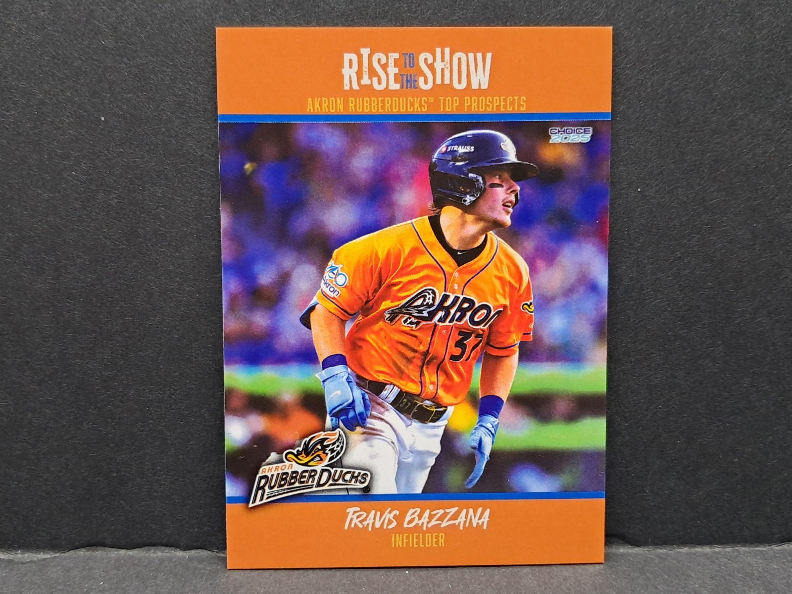TRAVIS BAZZANA 2025 Akron Rubberducks Rise to the Show Guardians 1/500 Made