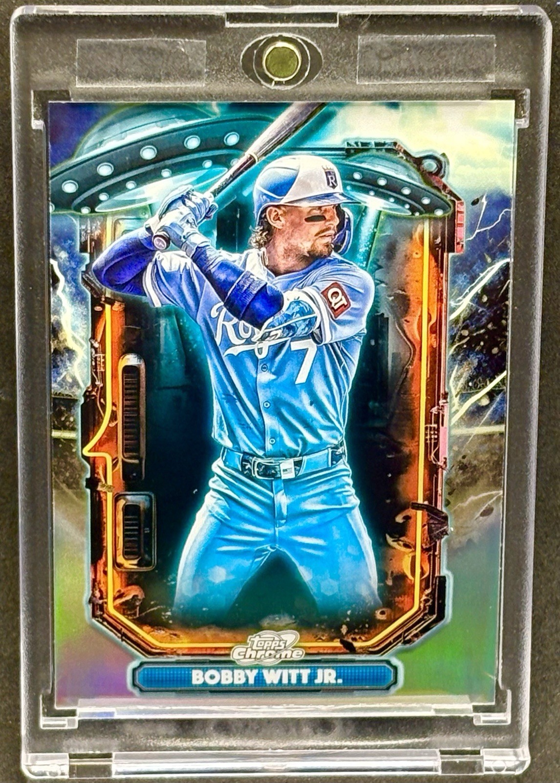 Bobby Witt Jr RARE UFO REFRACTOR INVESTMENT CARD TOPPS CHROME ROYALS MVP MINT