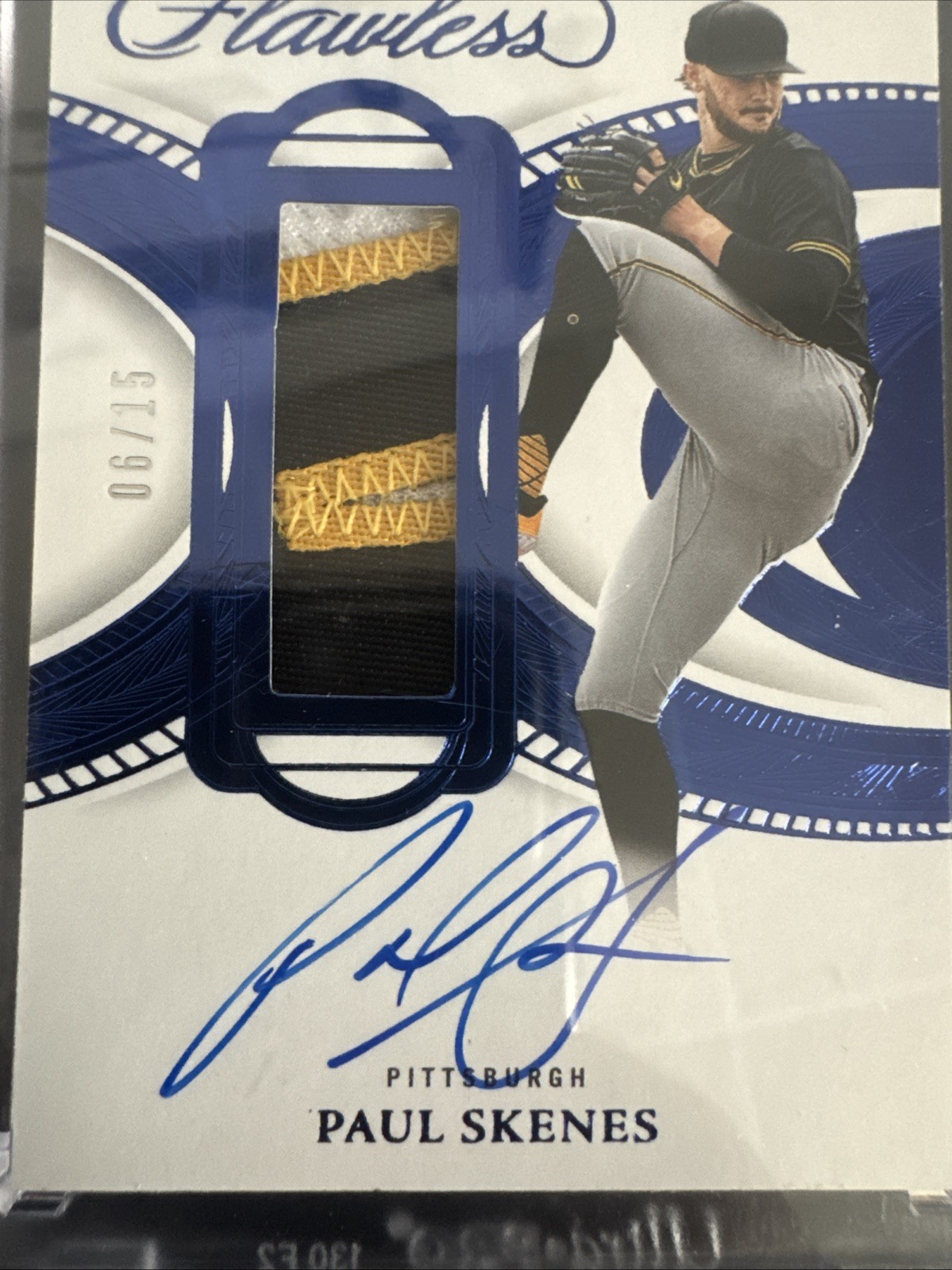 2025 Panini Flawless – Prominent Swatch Signatures Paul Skenes #PSS-PS Sapphire
