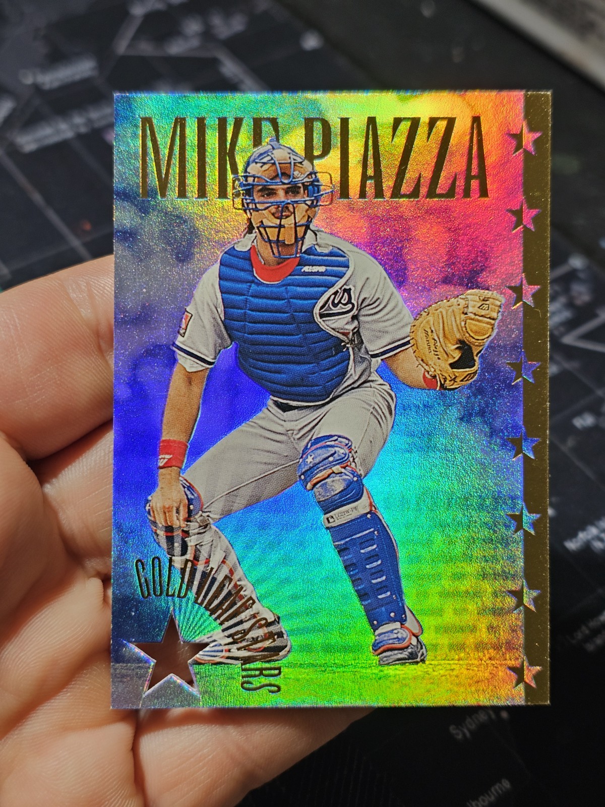 95 1995 Leaf GOLD LEAF STARS 2487/10000 #11 Mike Piazza DIE CUT STAR LA Dodgers