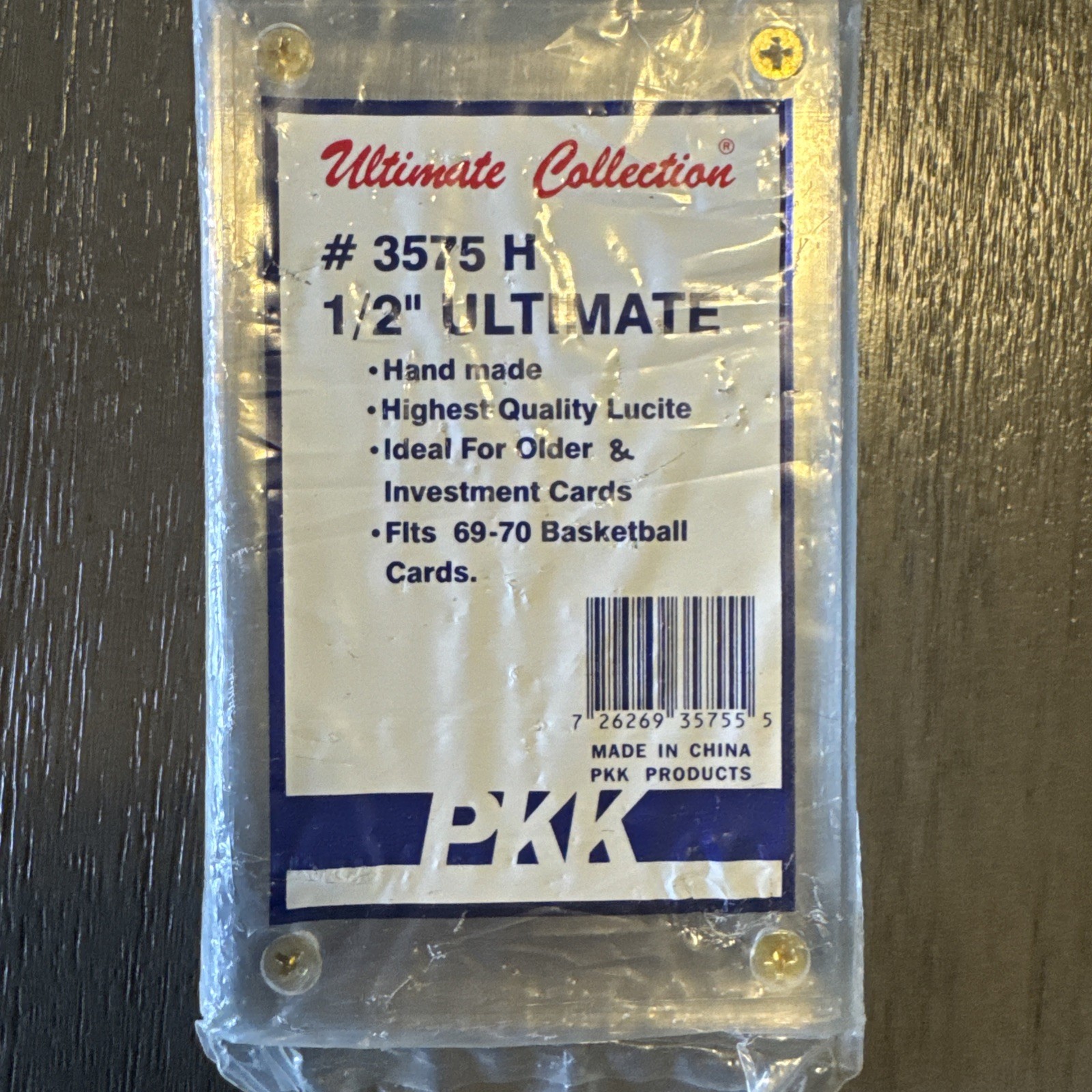 PKK Ultimate Collection Clear Card Holder 1/2″ #3575H w/ Screws NEW