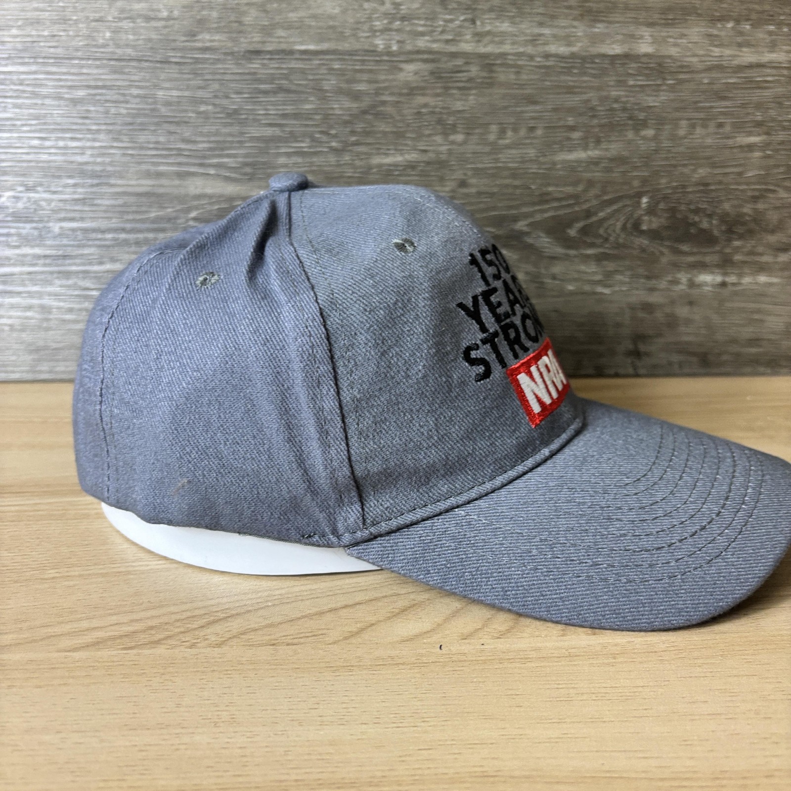 NRA 150 Years Strong Hat Cap Strap Back Gray EST 1871 Event Mens One Size Cotton