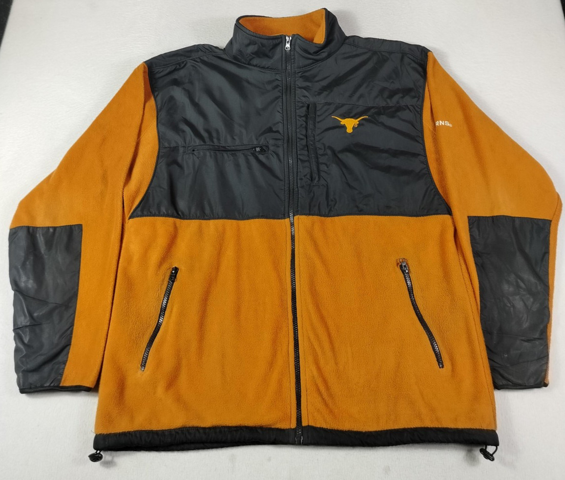 Texas Longhorns Jacket Mens XL Orange NCAA Football Pro Player Fleece Full Zip