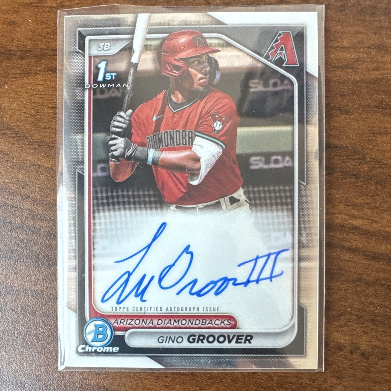 2024 Bowman Chrome LuJames Gino Groover 1st Auto RC #CPA-GG Diamondbacks Debut