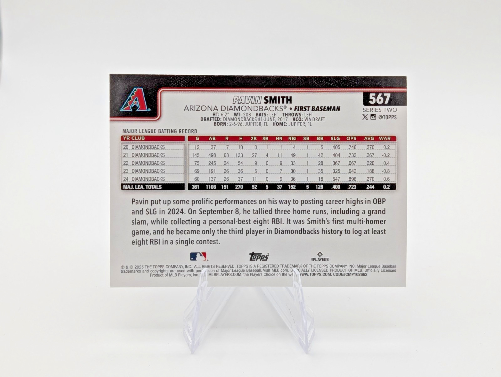 2025 Topps Series 2 – Pavin Smith #567