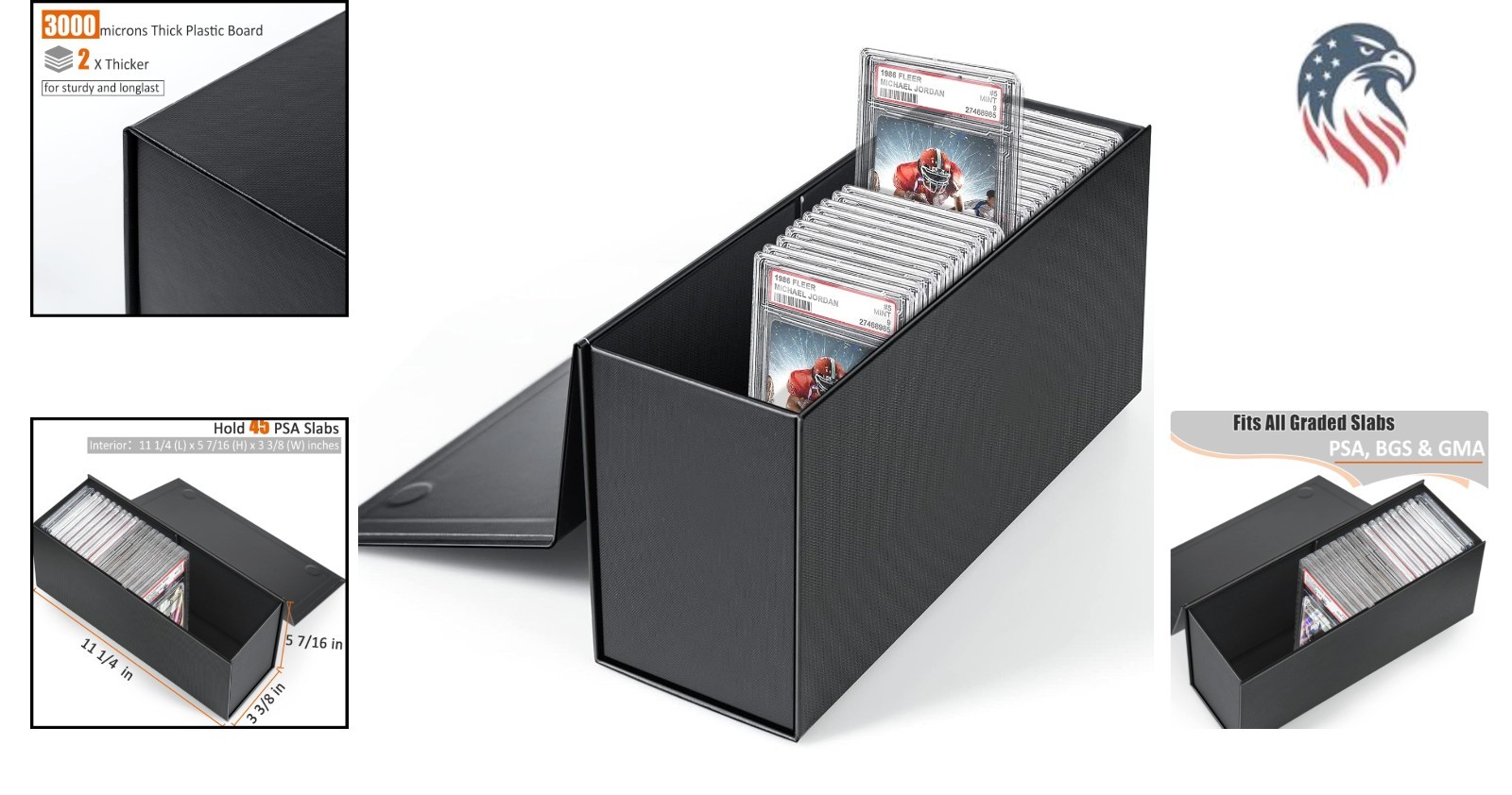 Compatible with PSA Graded Card Storage Box Card Holder Container Slabs Organ…