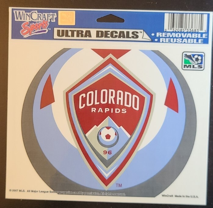 Colorado Rapids Soccer Ultra Decal – Removable & Reusable – 6 in x 4.5 in