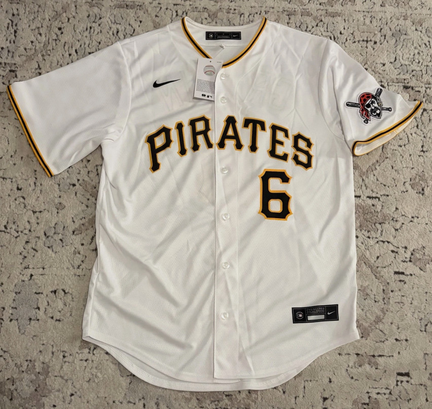 Pittsburgh Pirates Konnor Griffin #6 White Baseball Jersey Men’s NWT