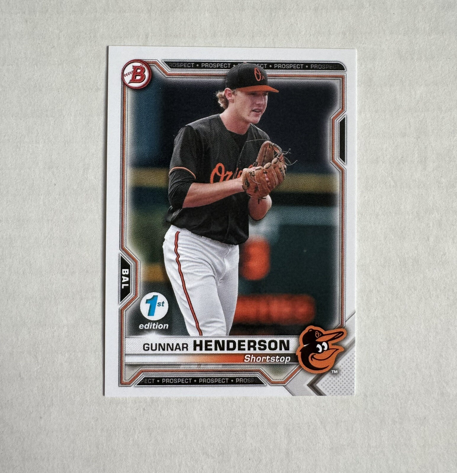 2021 Bowman 1st Edition Gunnar Henderson BFE-49 Orioles