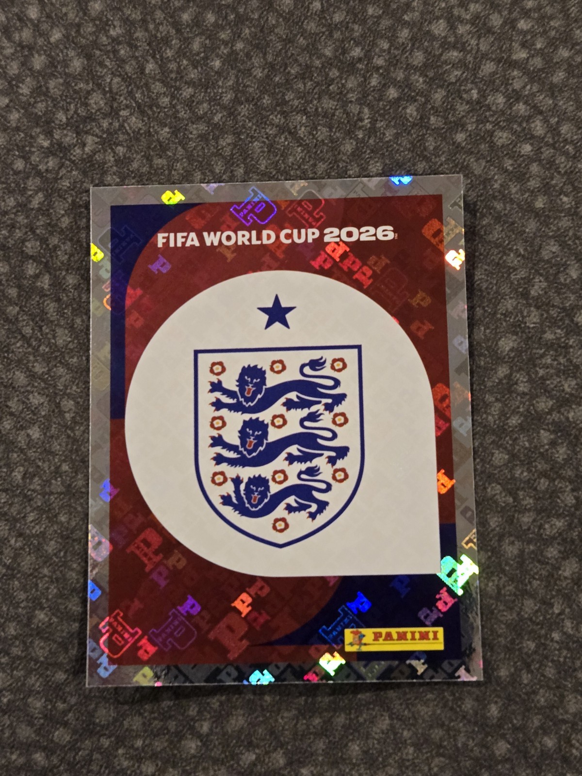 2026 Panini FIFA World Cup Sticker – England #ENG1 – Team Logo Holo Foil