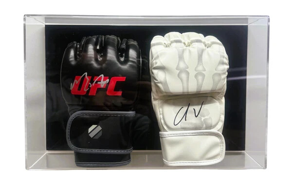 Acrylic MMA Fighting Double Glove Display Case Wall Mount UV Protecting UFC