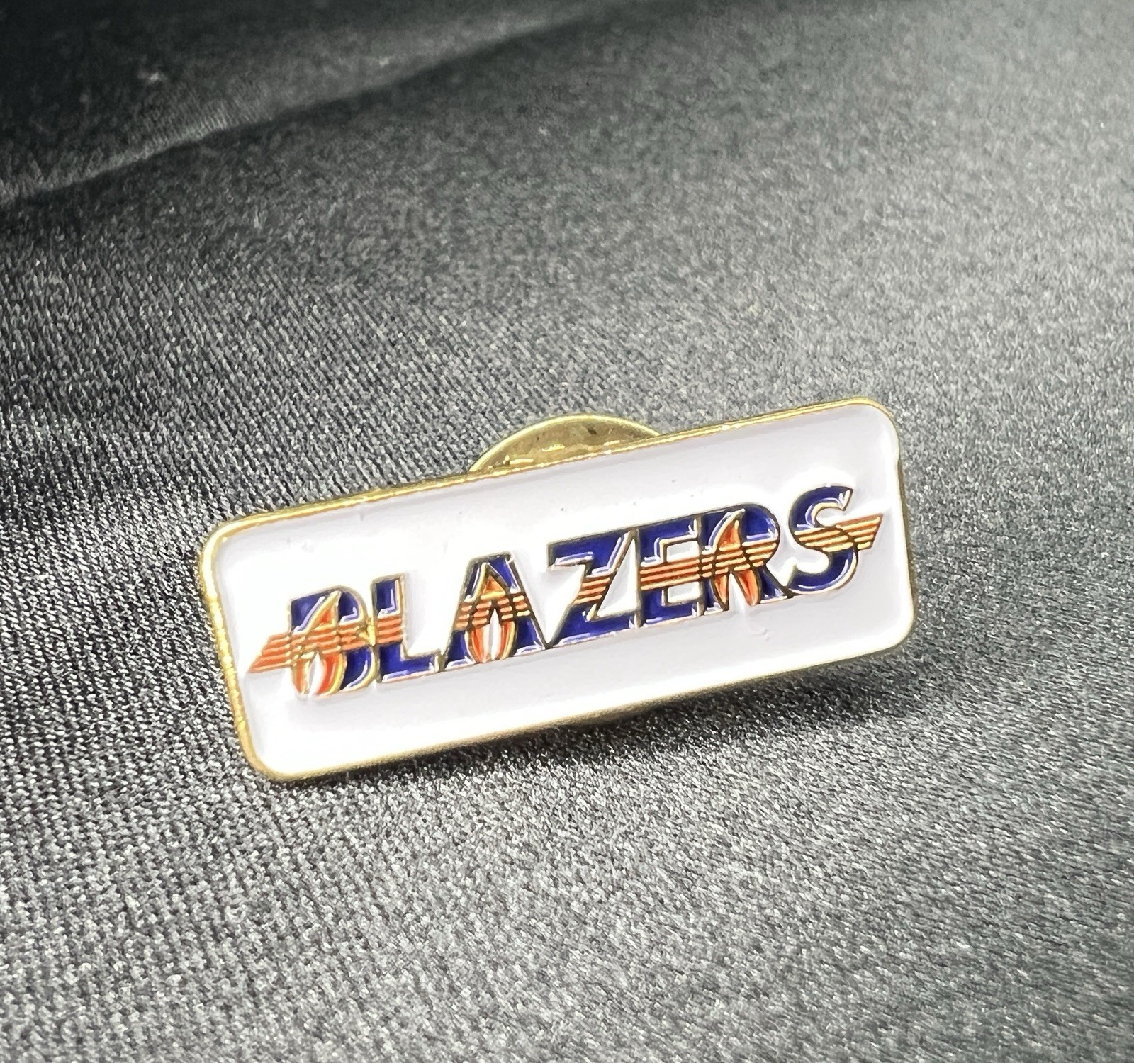 Vtg Portland Trail Blazers Rectangular Lapel Hat Pin 0.75” Basketball OR Oregon