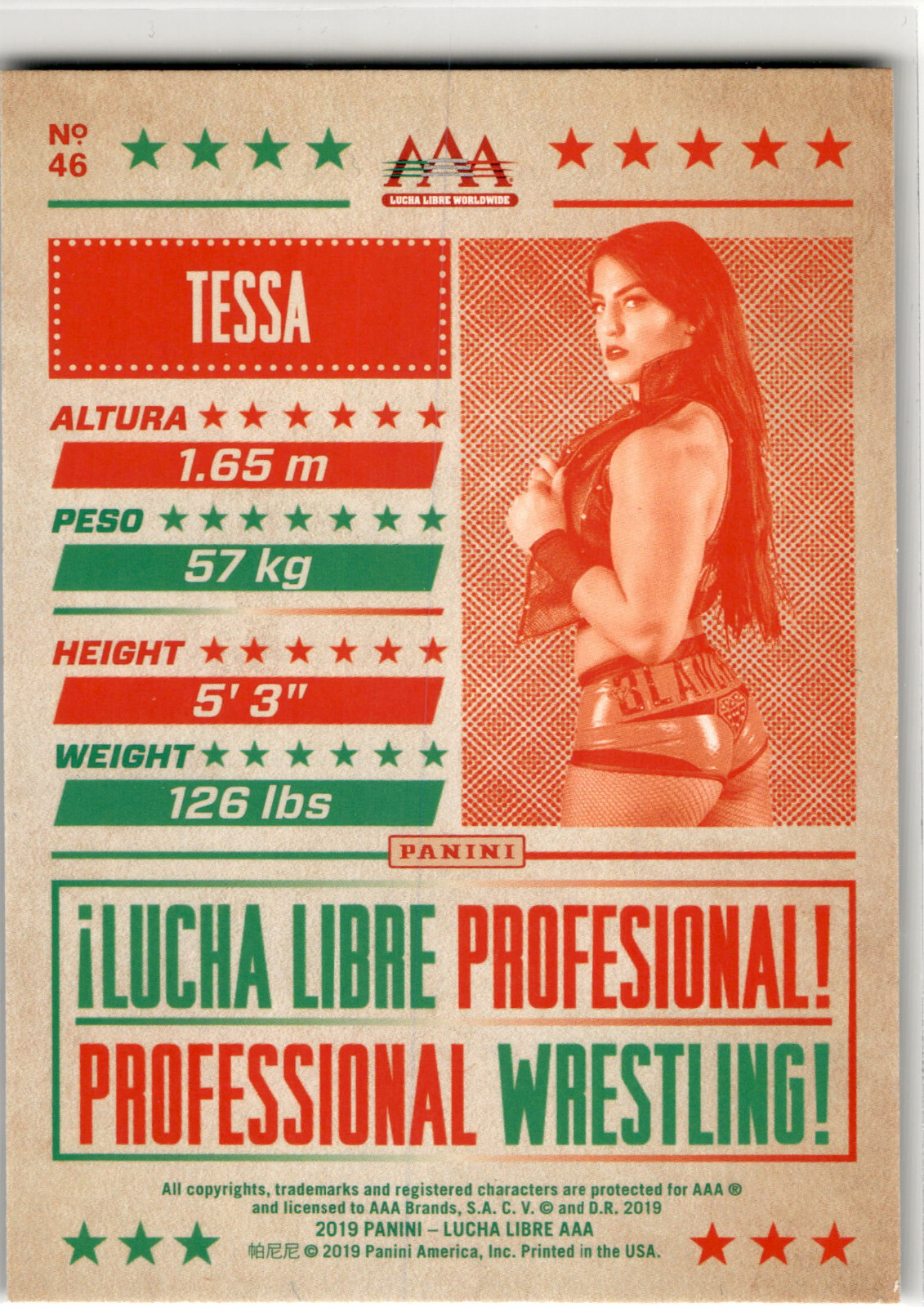 2019 Panini AAA Lucha Libre Tessa Blanchard #46