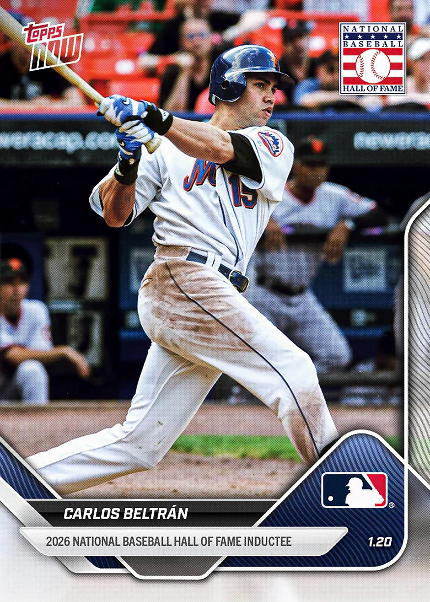 2026 Topps Now Card OS-15 Carlos Beltran HOF Inductee – 25 Cents Shipping!