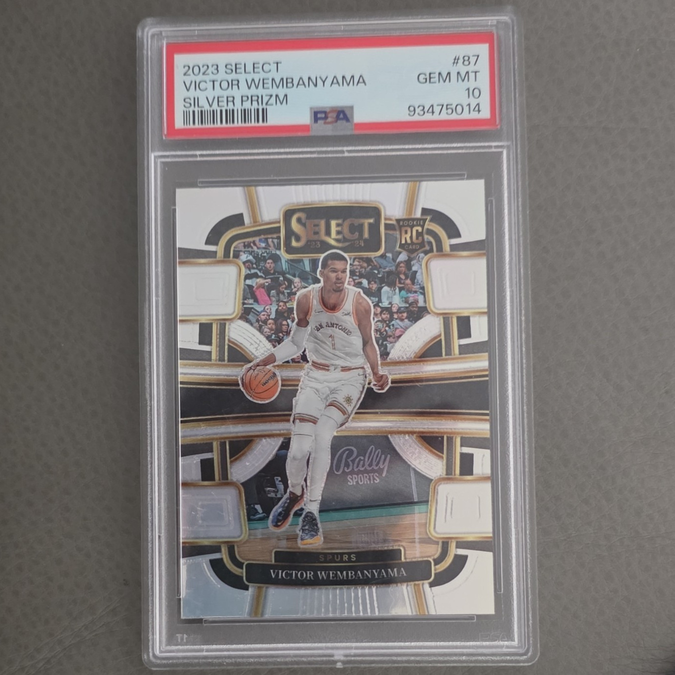 Panini 2023-24 Select Concourse Victor Wembanyama #87 Silver Prizm RC PSA 10