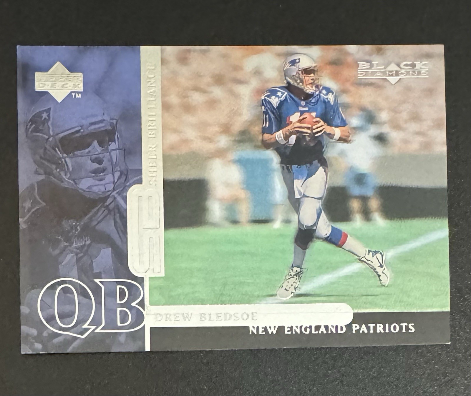 Drew Bledsoe 1998 Upper Deck Black Diamond Sheer Brilliance /1100 #B21 Patriots