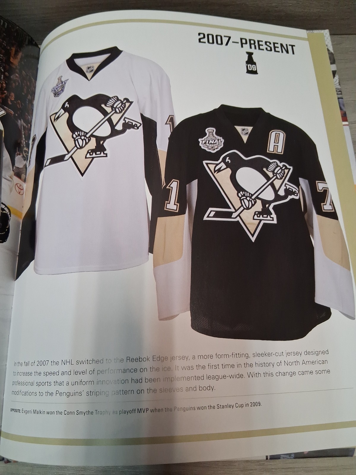 Skybox Press Pittsburgh Penguins Jerseys Then & Now Hardcover Book +letter