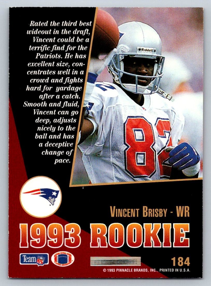 1993 Score Select – Vincent Brisby #184 (RC)
