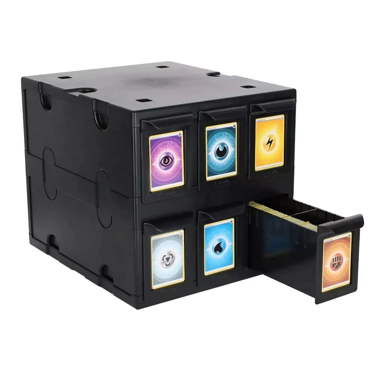 2 BCW 6-Drawer Collectible Card Bin Acid Free Plastic Card Catalog Storage Box