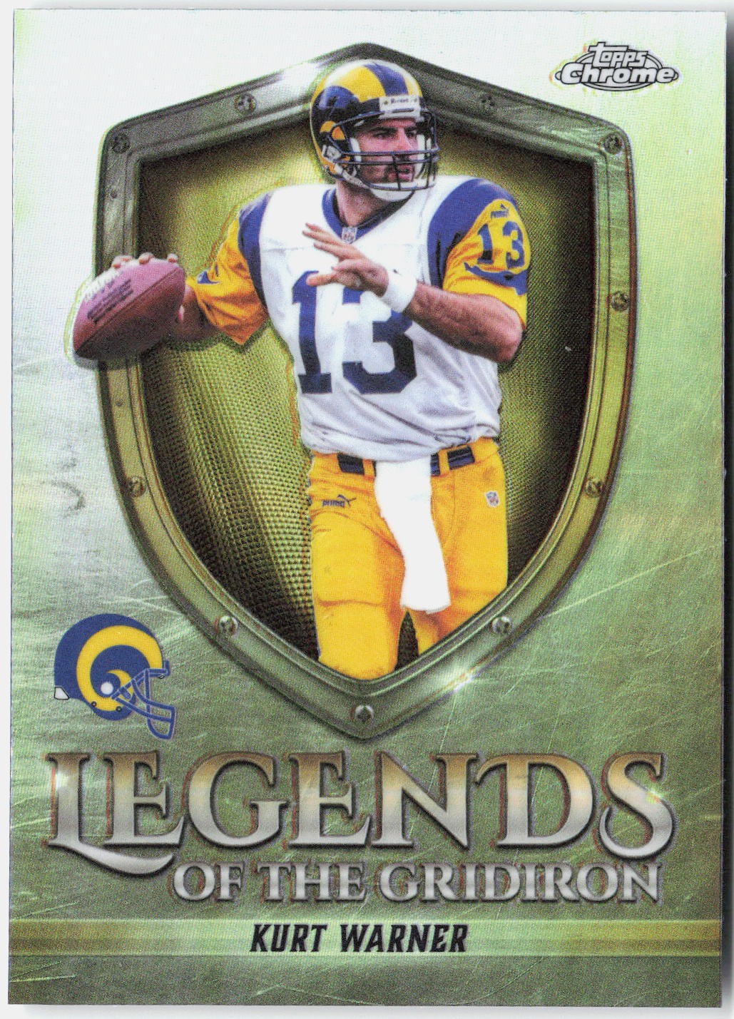 2025 Topps Chrome #LOG-1 Kurt Warner Legends of the Gridiron Refractor