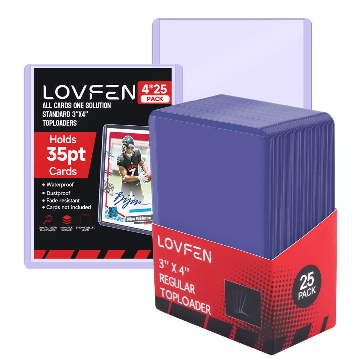35PT 100/200/500/1000CT 3″x4″ Toploaders, 25/50/100Pack One Touch Card Holder,