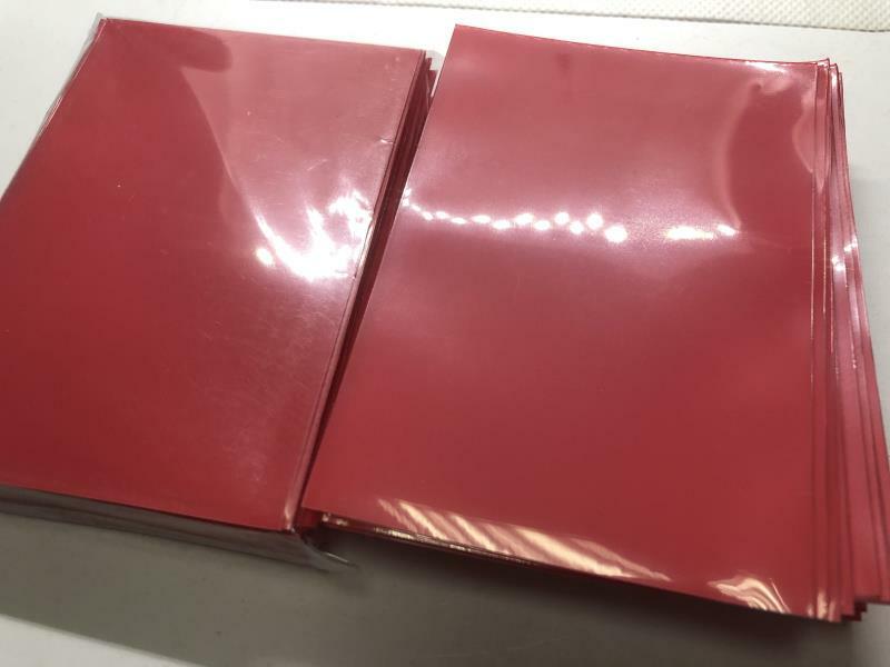 Lenayuyu 300pcs Red Deck Protector Standard MTG Card Sleeves 66x91mm Glossy