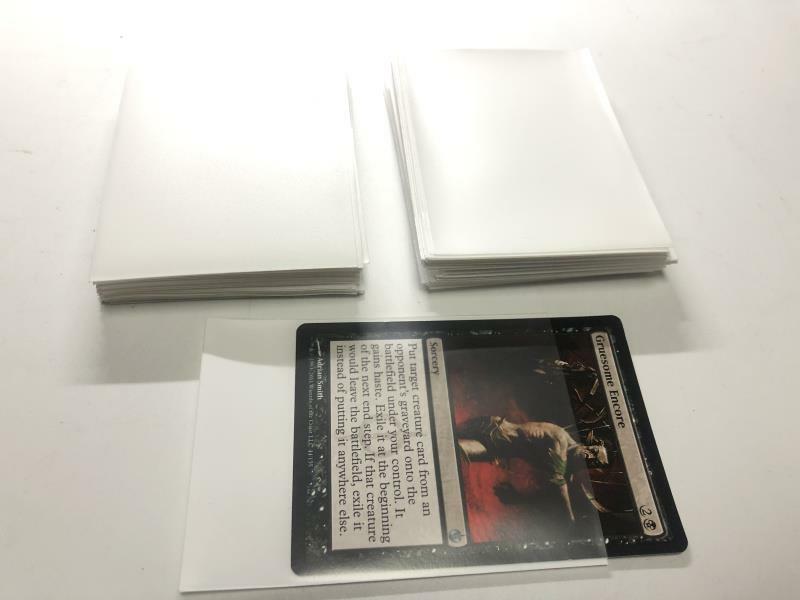 Lenayuyu 300pcs White Deck Protector Standard MTG Card Sleeves 66x91mm Glossy