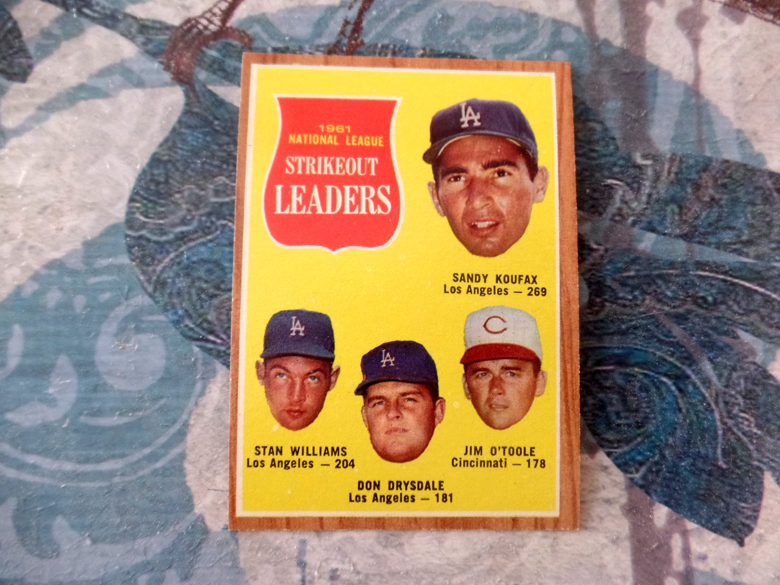 1962 Topps Baseball 60 Leaders Koufax Dodgers Bold SHARP All Around Nm/NmMt