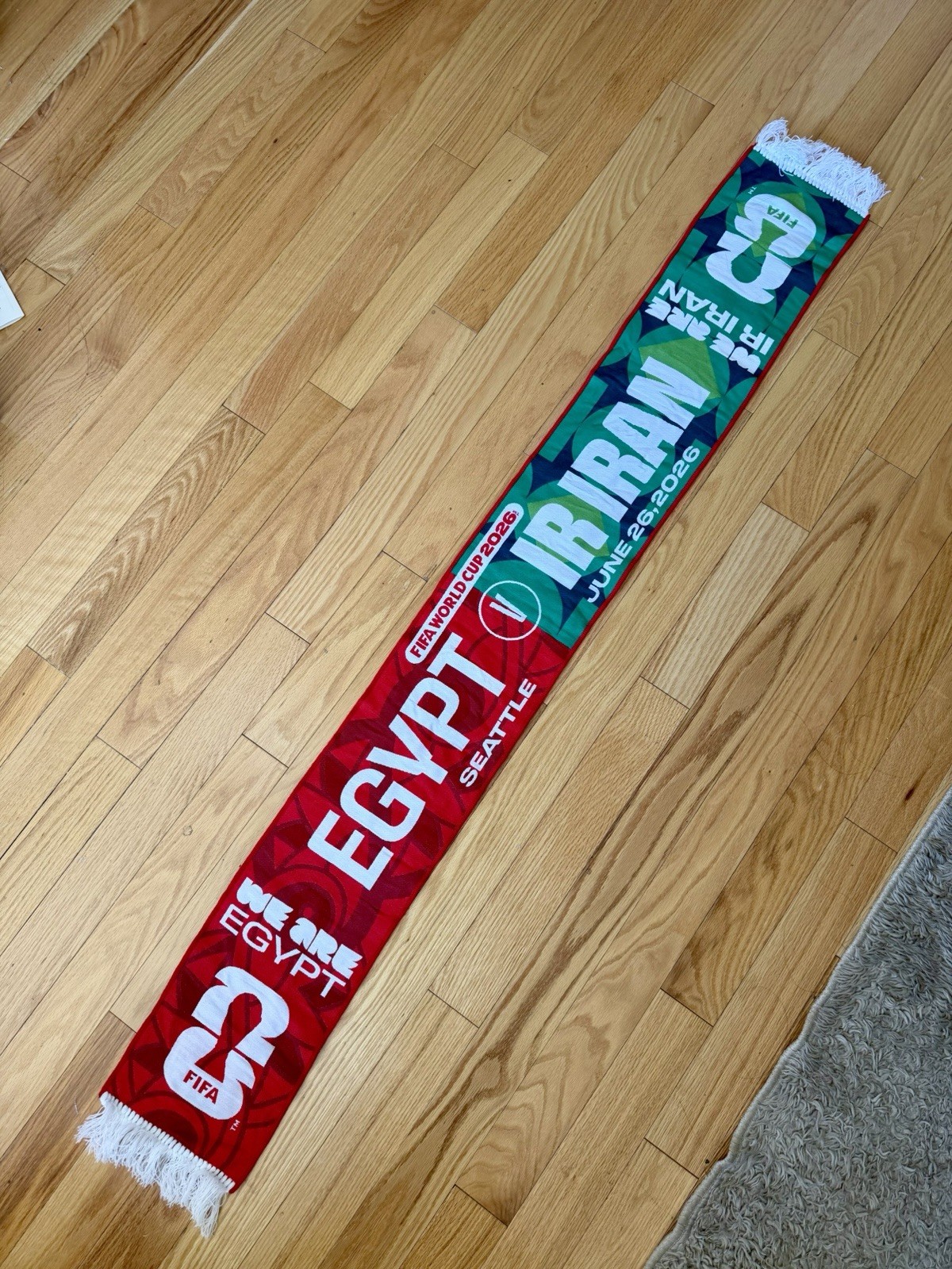 FIFA World Cup 2026 Official Licensed Match Scarf Egypt vs Iran – June 26, 2026