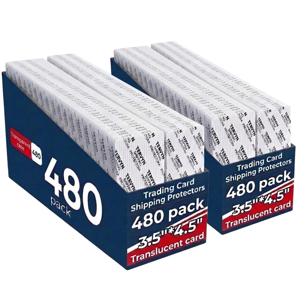 960 Pack Trading Card Shipping Protectors-3.5 x 4.5 inches, Translucent – Pre…
