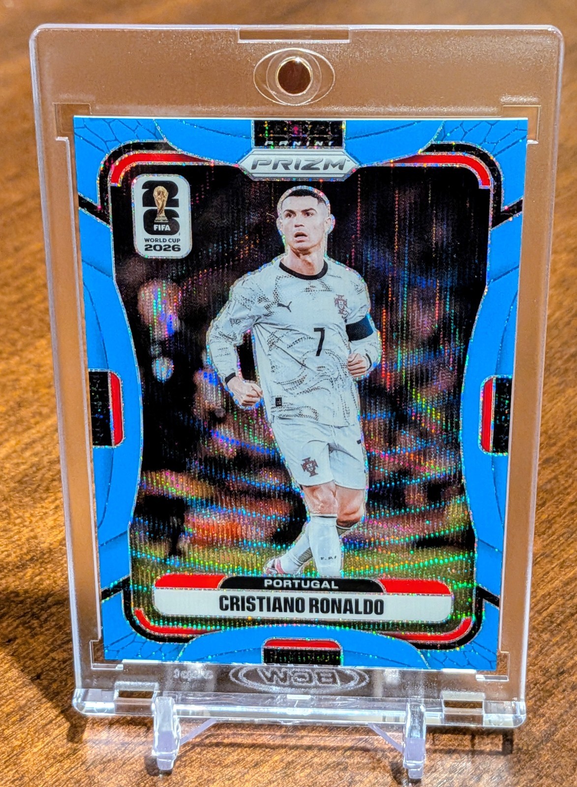 2026 Panini Prizm CRISTIANO RONALDO #367 Fluorescent Blue Wave /225 Portugal