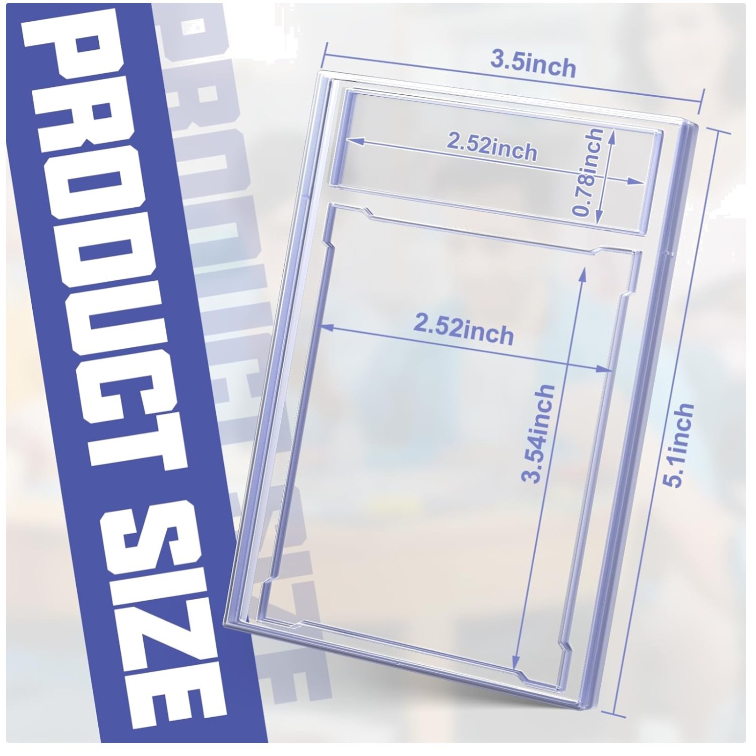 Acrylic Baseball Card Display Case, 50 Pcs