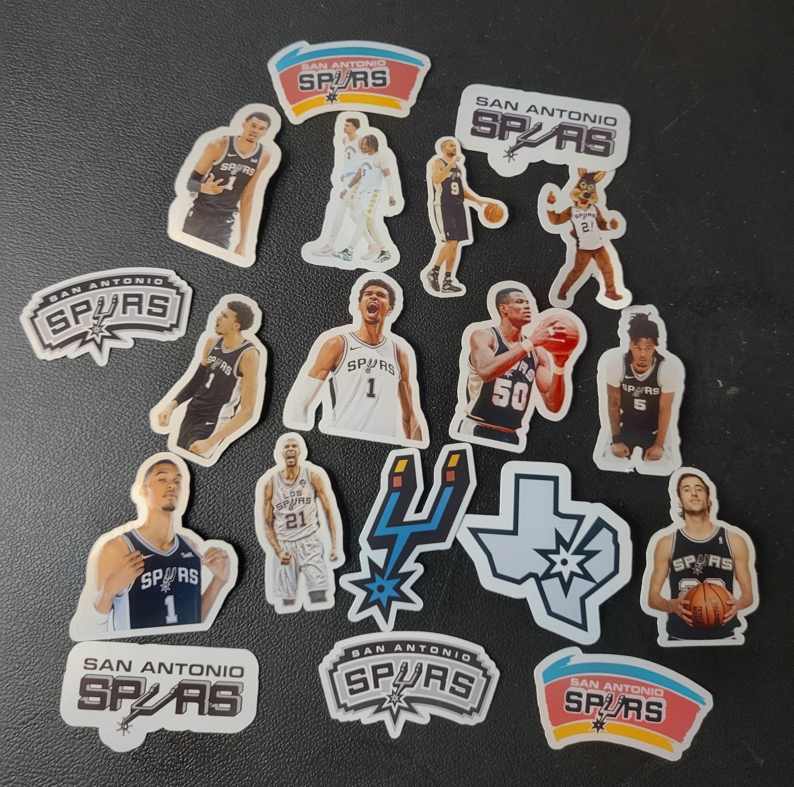 19 pcs Stickers: San Antonio Spurs Glossy Stickers