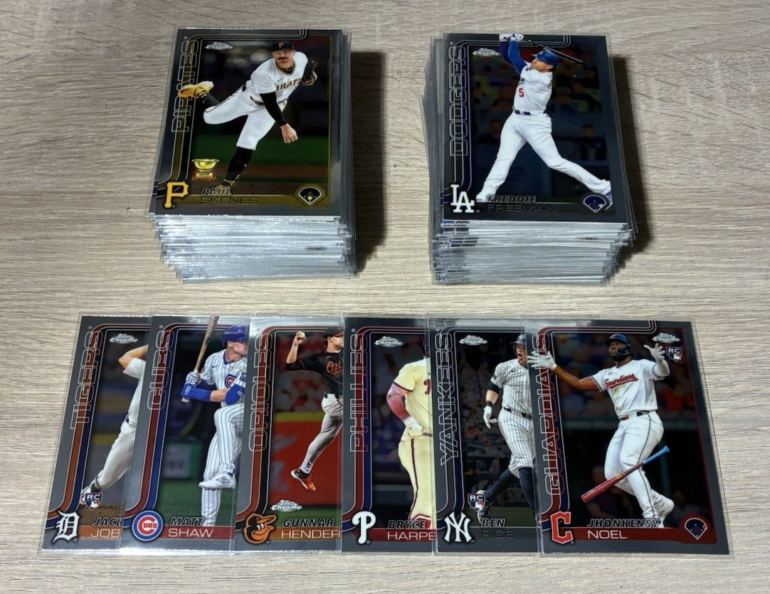 2025 Topps Chrome Base #1-300 YOU PICK – Rookies RC & Vets COMPLETE YOUR SET