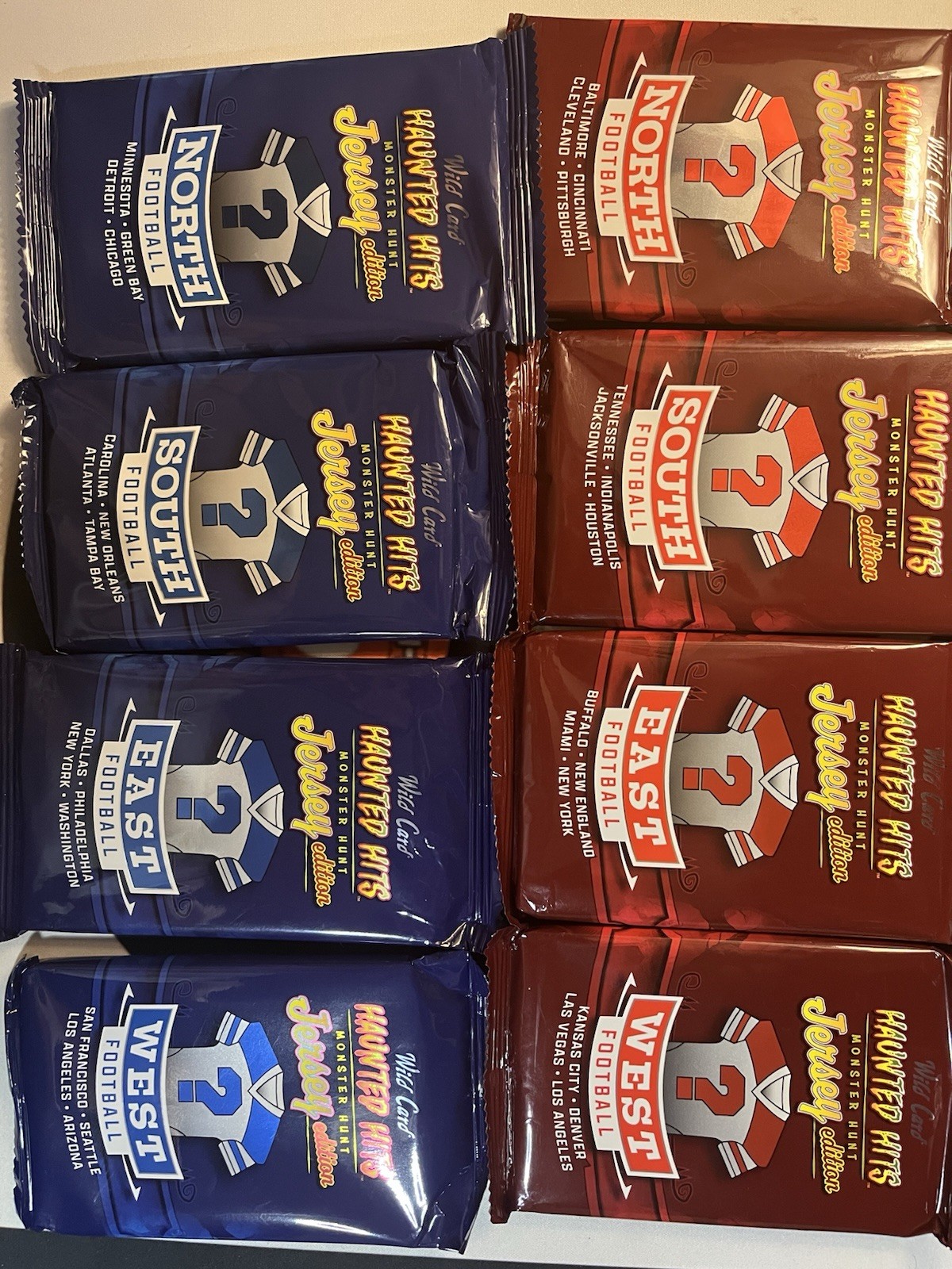 Wild Card Haunted Hits Monster Hunt Jersey Edition Football 1 Pack Each Division