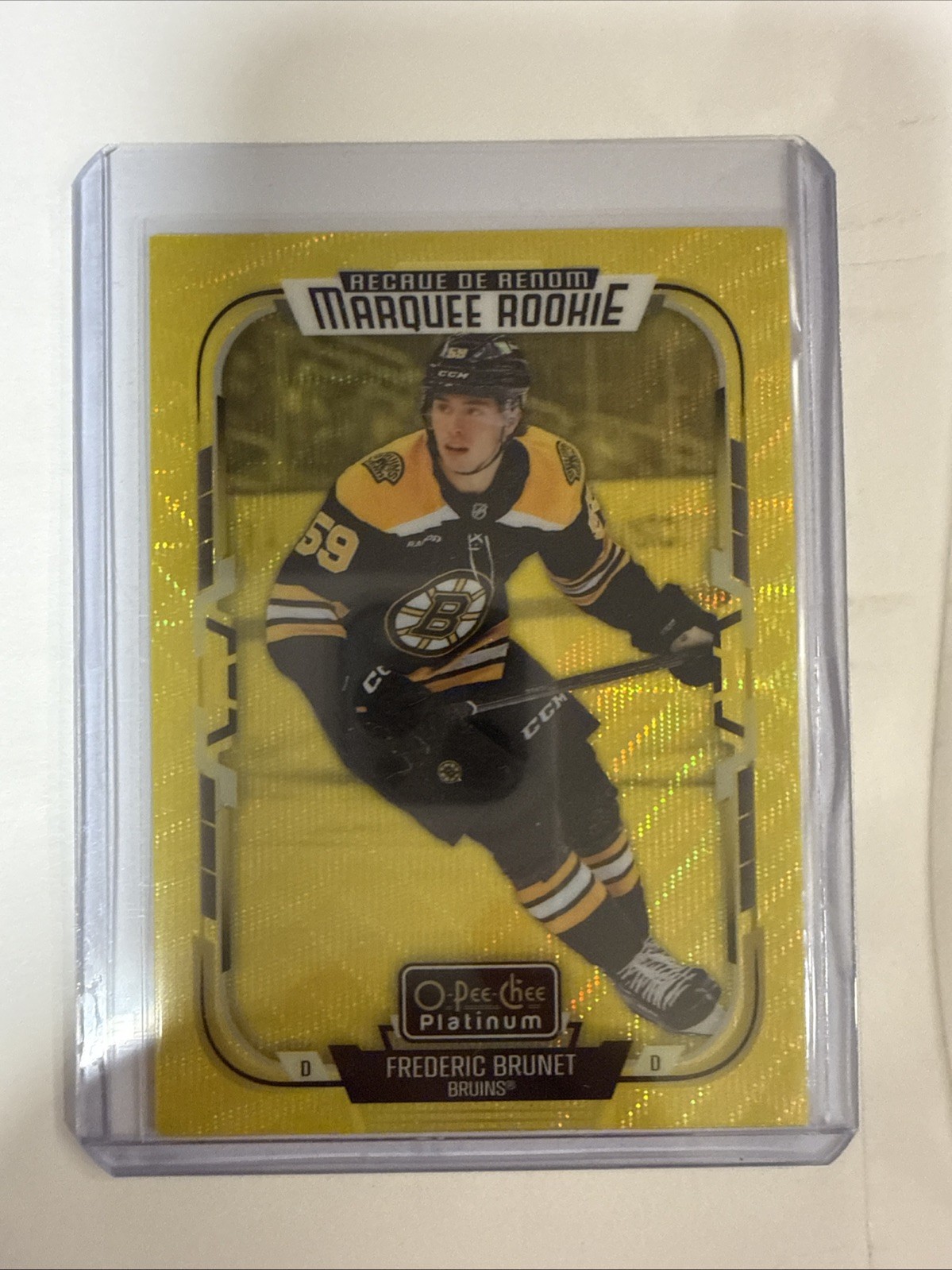 2025-26 OPC Platinum Marquee Rookie Neon Yellow Surge – Frederic Brunet #206