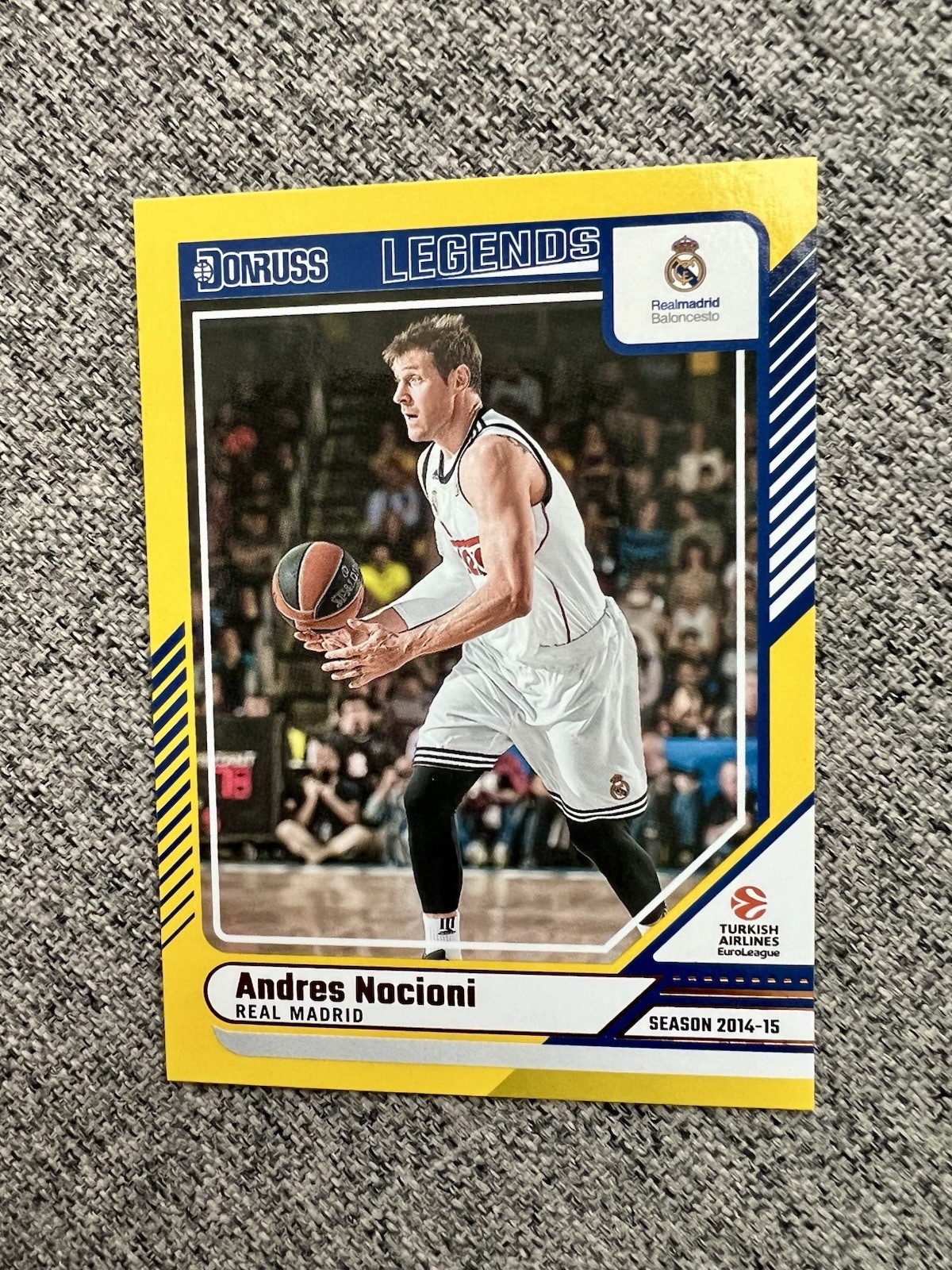 2024-25 Panini Donruss Euroleague – Legends Andres Nocioni #193 Yellow Flood