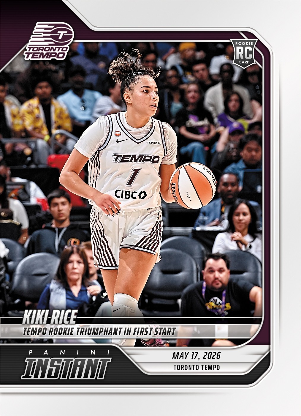 2026 Panini Instant WNBA #69 Kiki Rice Toronto Tempo RC PRESALE