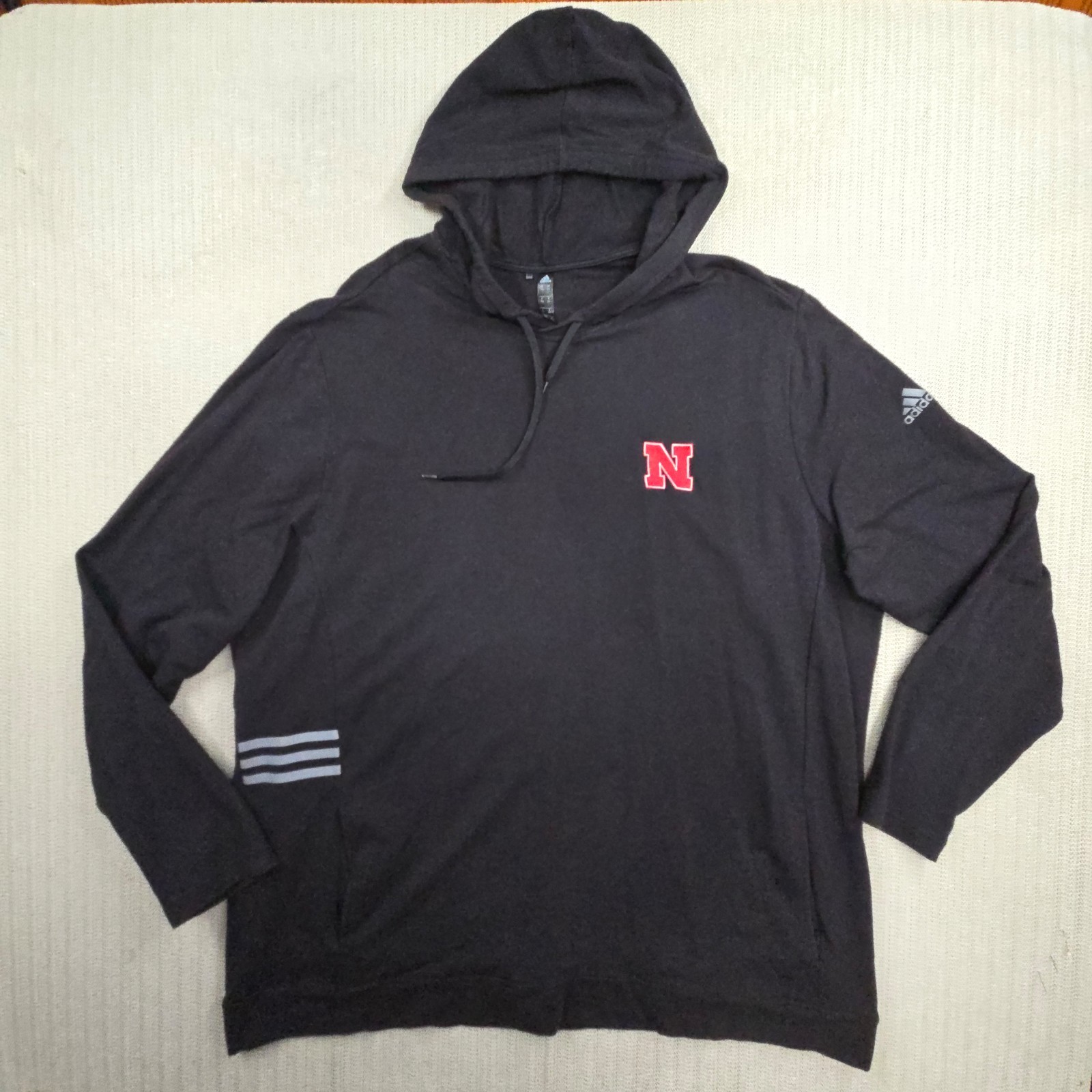 Adidas Nebraska Cornhuskers Hoodie Sweatshirt Mens 3XL Black Pullover Football