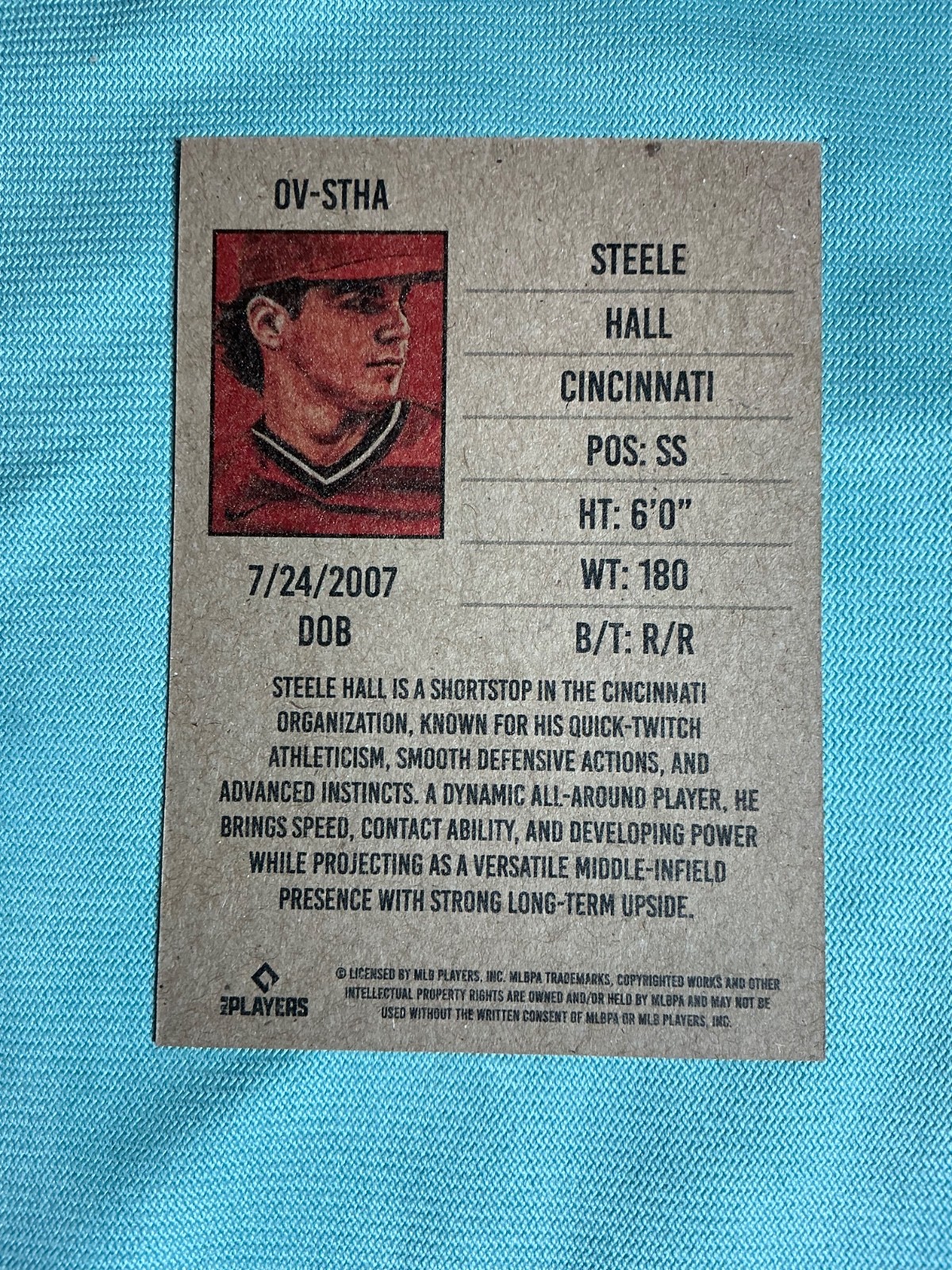 2026 Onyx Baseball Steele Hall Base Card Cincinnati Reds