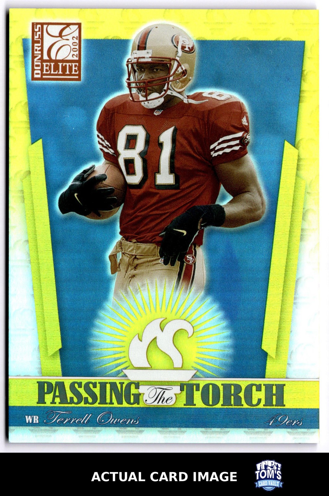 2002 Donruss Elite #PT-16 TERRELL OWENS San Francisco 49ers HOF #/800 NM