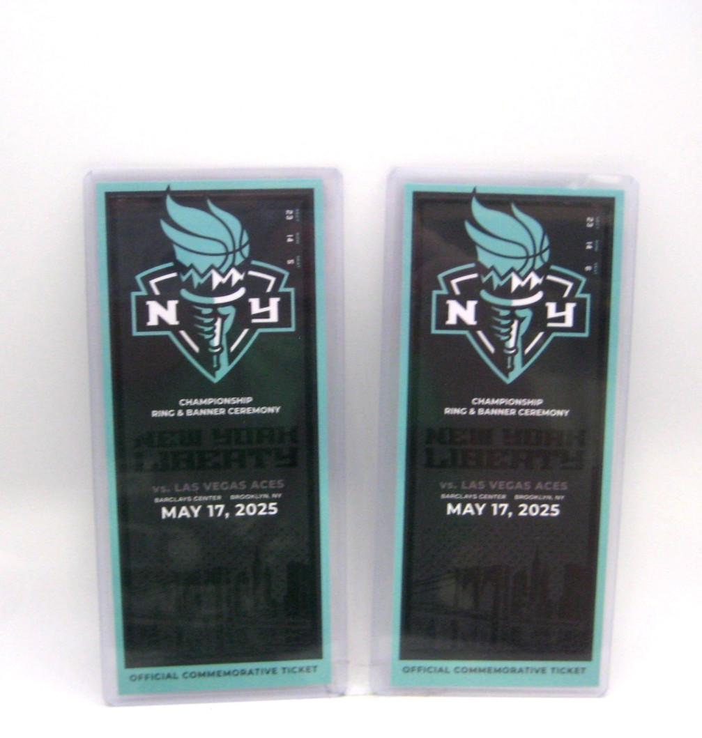 NEW YORK LIBERTY COMMEMORATIVE CHAMPIONSHIP GAME TICKETS(2) 5.17.25 FREE SHIPPIN