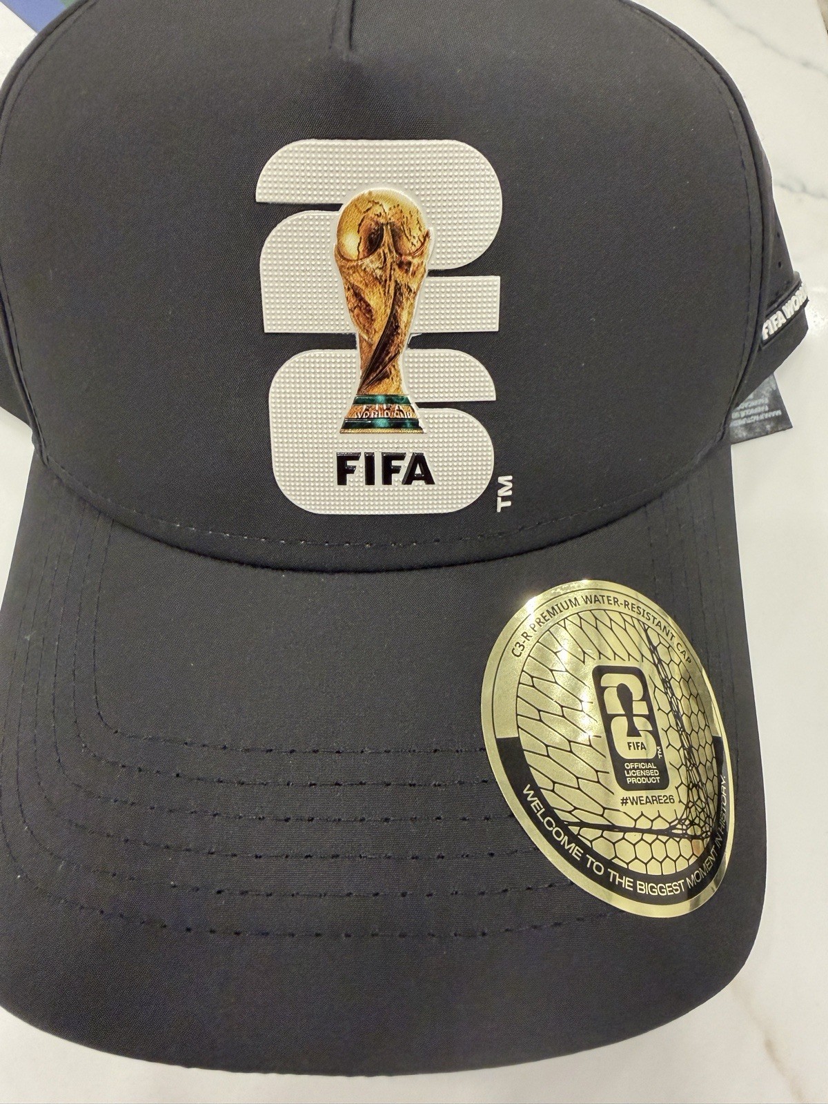 FIFA Officially Licensed World Cup 2026 Trophy Hat One Size Unisex Black NWT